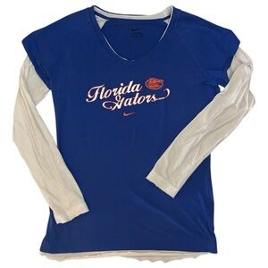 Nike Florida Gators Blue and White Long Sleeve Shirt